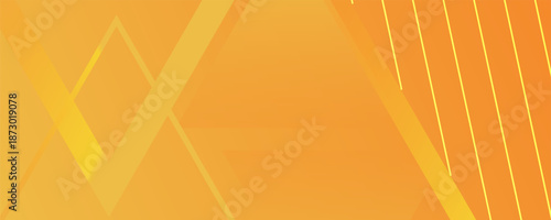 Abstract triangle pattern background. Orange yellow gradient backdrop. Geometric background decoration. Warm summer color. Suit for business, corporate, institution, party, festive, seminar, and talks
