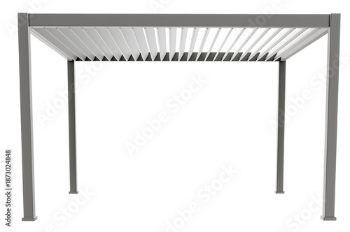 Foto bioclimatic metal pergola structure with louvered roof system
