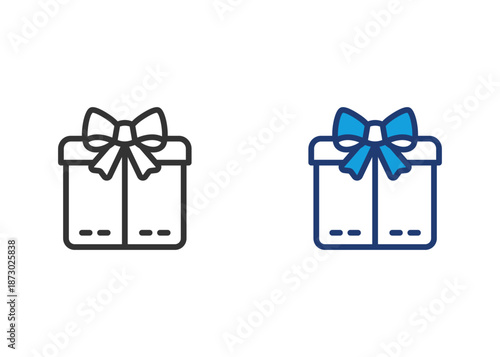 Gift Box Icon Set Multiple Style Collection