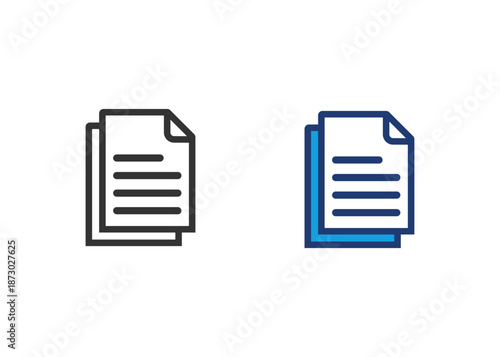 Document Icon Set Multiple Style Collection