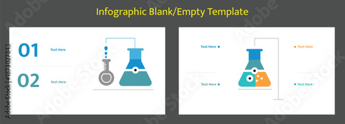 Chemistry laboratory liquid transfer infographic presentation layout