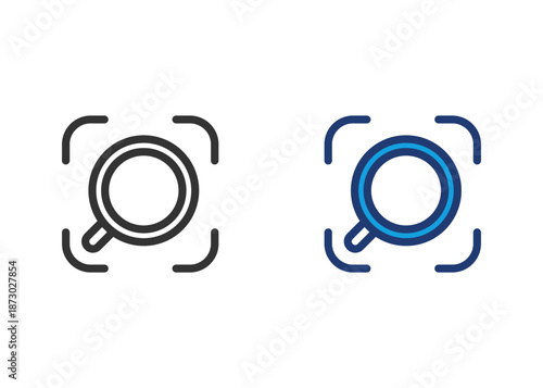 Search Icon Set Multiple Style Collection