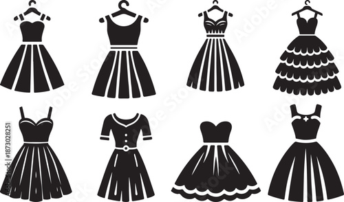 set of fashion Images of formal dress for women