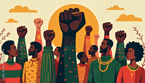 Black History Month Celebration Vector Illustration