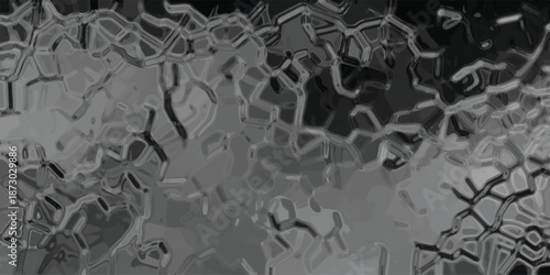 Grayscale abstract texture with a fractured, crystalline appearance and dark, moody tones creating a complex, irregular pattern for digital art and graphic design backgrounds195 Keywords