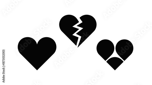 Heart Icons in Emotional Styles