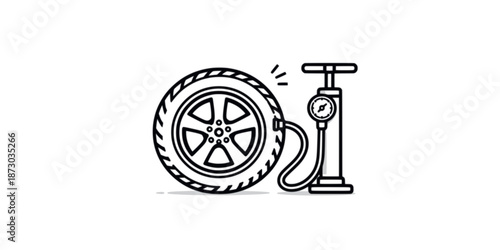 inflate tire icon , automotive icon
