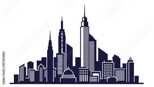 Modern City Skyline Silhouette