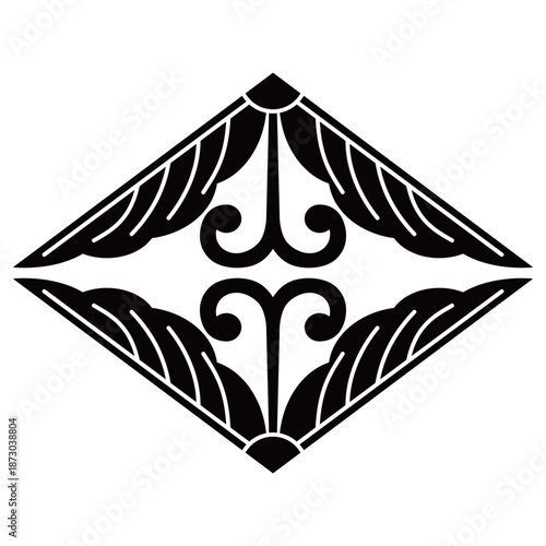 家紋です。上下違い蔓柏菱といいます。