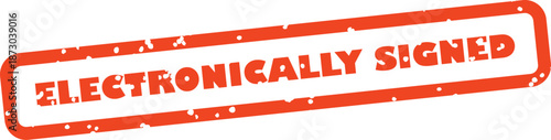 Electronically signed rubber stamp seal