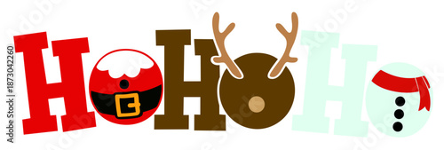 ho ho ho, Santa Claus, snowman, reindeer, winter, Christmas