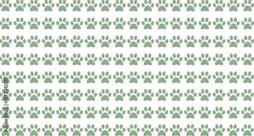 Seamless paw print pattern, cute animal footprint background, pet themed design, repeating wallpaper texture, minimal vector illustration, isolated white background