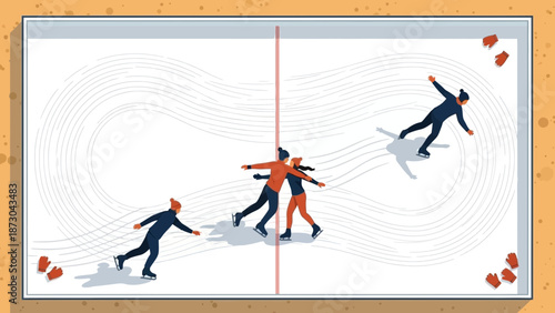 Winter Ice Skating Fun with Friends and Family.