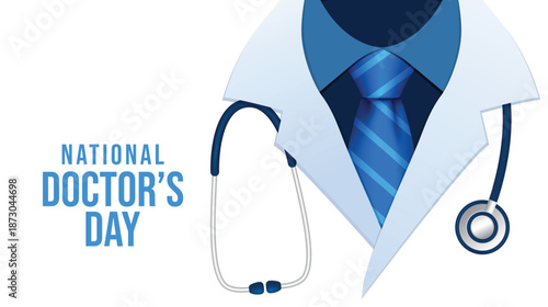 National Doctors' Day. Doctors' Day celebration background design. Vector illustration