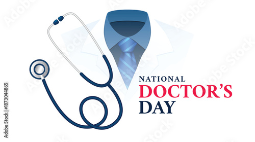 National Doctors' Day. Doctors' Day celebration background design. Vector illustration