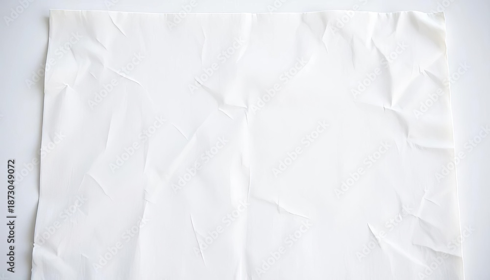 Obraz premium Crisp, unblemished white paper napkin, square shape, soft texture, napkin, clean napkin