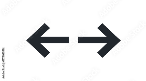Black Arrows Pointing in Opposite Directions.