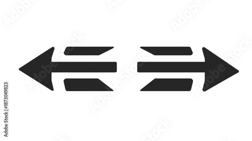 Black Arrows Pointing in Opposite Directions 1.