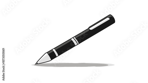 Black Fountain Pen with Silver Nib.