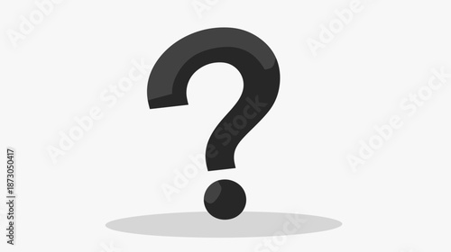 Black Question Mark Symbol on White 1.