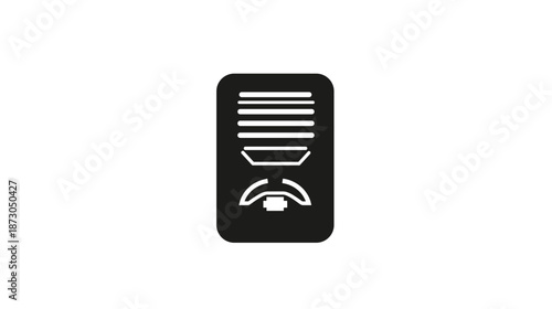 Black Rectangular Control Panel with Buttons.