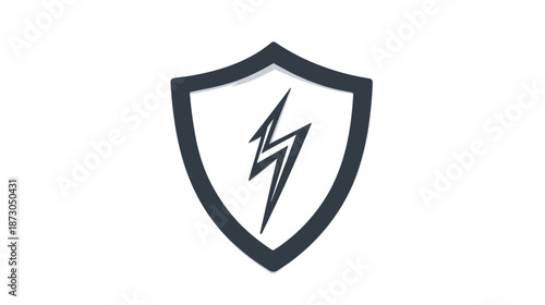 Free Download Black Shield Icon with Lightning Bolt. - GFXLoad