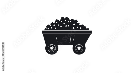Cart Filled with Coal or Rocks.