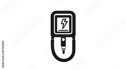 Electric Car Charging Station Icon.