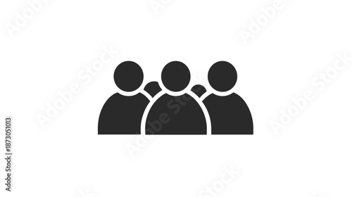 Group of People Silhouette Icon.