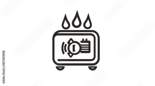 Simple Line Art Humidifier Icon Design.