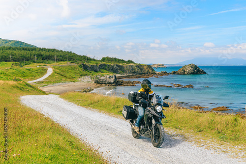 東北ツーリング　尻屋埼の海とバイク