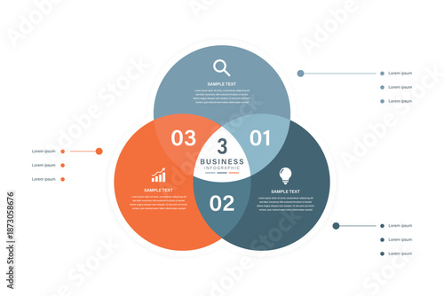 Business Performance and Financial Growth Infographic with Overlapping Metrics and Strategic Insights