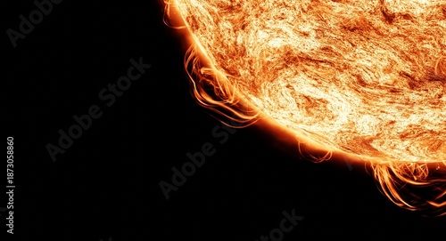 Sunlight, Corolla, solar flares, 3D illustration