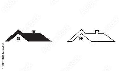 House  roof icon. Home top vector . isolated on white background. 