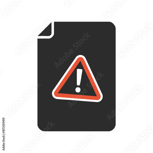 Attention-grabbing warning sign illustration featuring an exclamation mark in a triangle, ideal for emphasizing safety alerts in digital projects and design.
