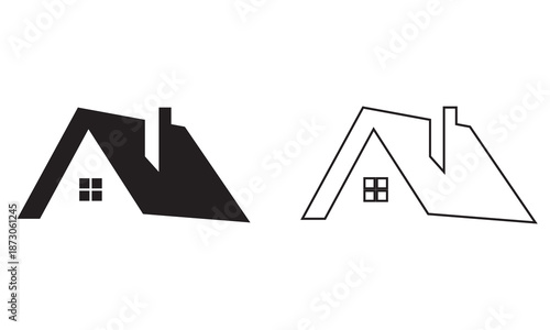House  roof icon. Home top vector . isolated on white background. 