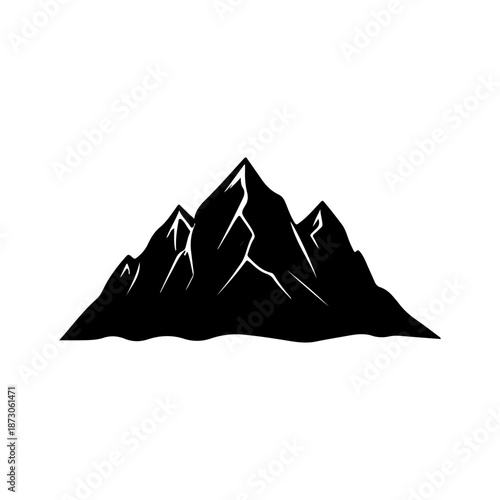 Trend logo mountain variant different , Mountain silhouette set. Rocky mountains icon or logo collection. Vector illustration.