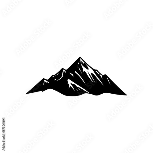 Trend logo mountain variant different , Mountain silhouette set. Rocky mountains icon or logo collection. Vector illustration.