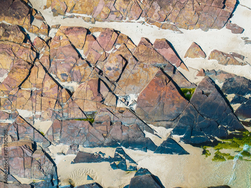 Aerial View of Layered Siltstone at Tung Ping Chau