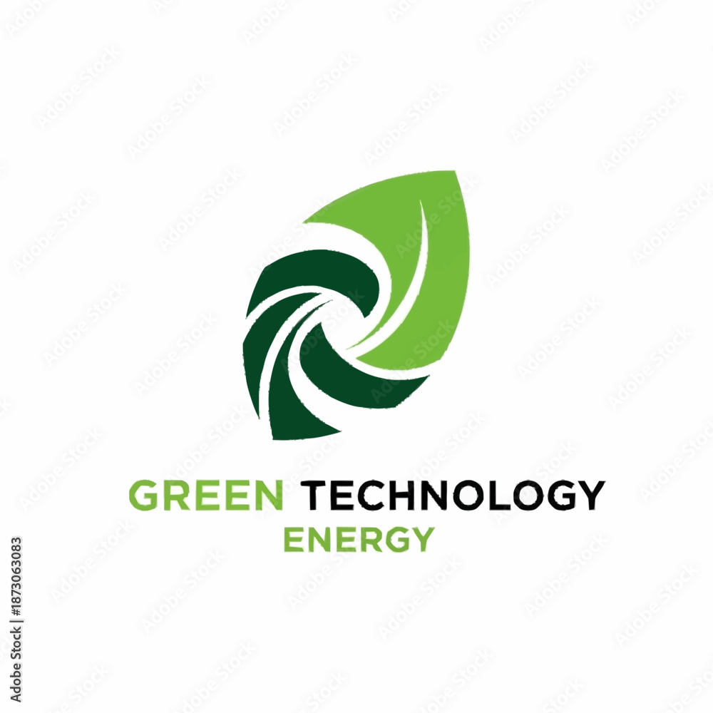 Fototapeta premium Green Technology Energy Logo Symbol.