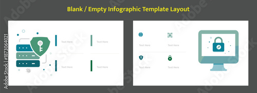 Server data security network protection infographic template layout