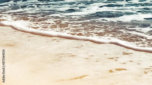 一色海岸の波打ち際の風景