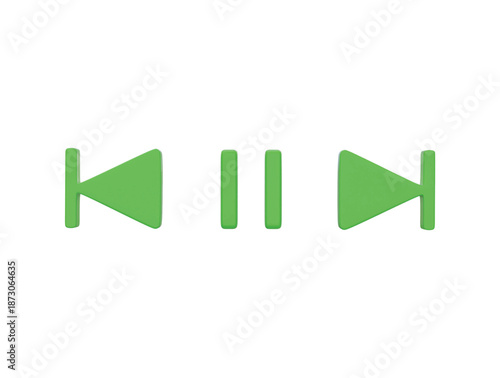 Music player icon 3d render illustration