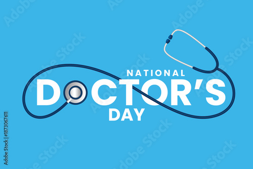 National Doctors Day background design. Vector illustration