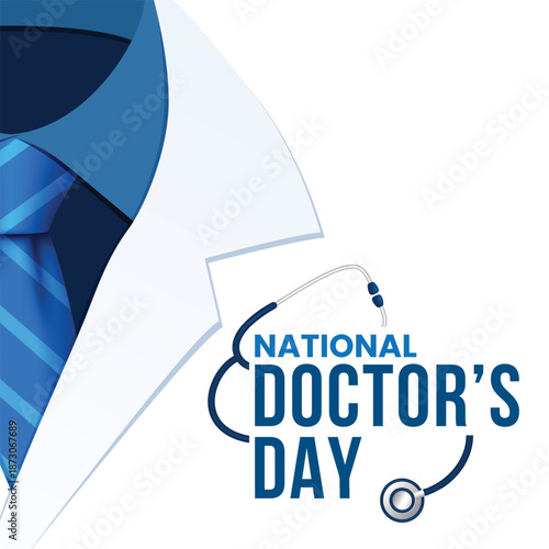 National Doctors Day background design. Vector illustration