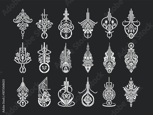 Mystical & Elegant Abstract Vector Design Elements Collection