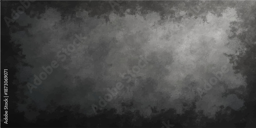 A dark grunge metal wall texture blends with a misty gray sky and smoky clouds to create a weathered industrial backdrop of shadows and motion