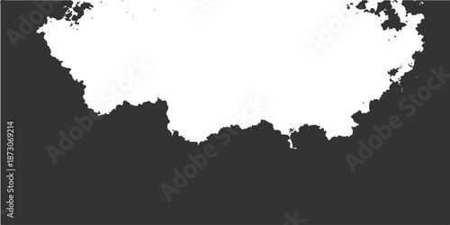 Vector illustration of an abstract grunge background featuring a detailed black silhouette map of Europe with isolated country borders and land outlines for geography and travel