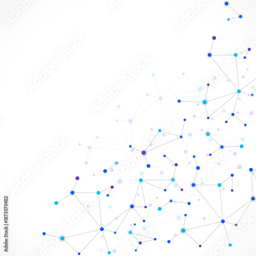 Molecular structure and genetic engineering, molecules DNA, neural network, scientific research. Abstract background for innovation technology, science, healthcare, and medicine