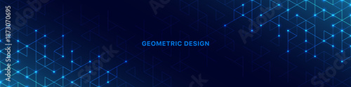 Abstract technology background with a geometric pattern of triangle shapes. Graphic design element